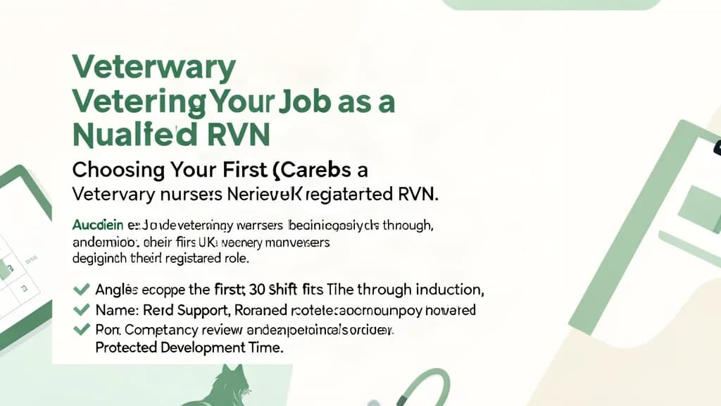 Choosing Your First Job as a Newly Qualified RVN illustration for Veterinary Nurse Jobs